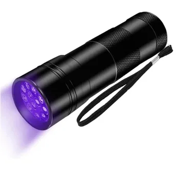 ANYGO 12LED 395nm פנס אולטרה סגול UV נייד Blacklight גלאי לפיד האור כלב חתול מחמד שתן כתם באגים המיטה 12