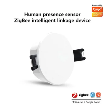 12V 0.3~9m ZigBee בית חכם נוכחות אנושית חיישן אפליקציה מתוזמן התקרה WiFi אדם נושם זיהוי
